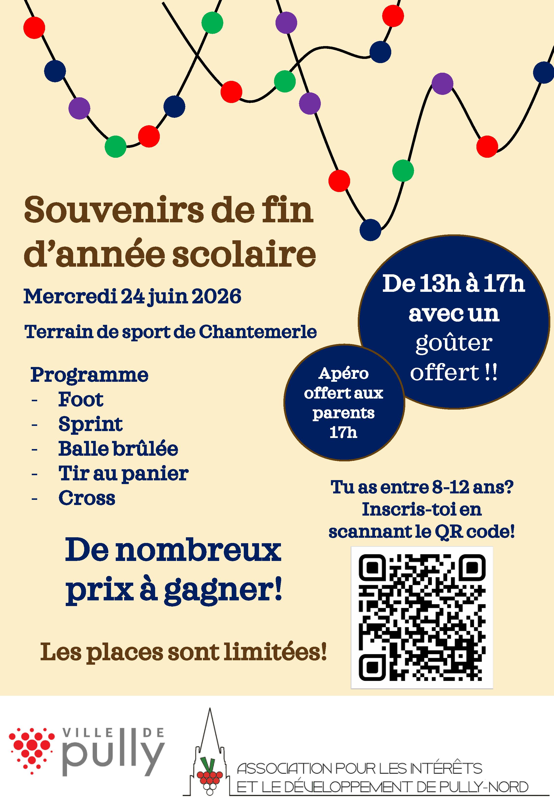Souvenirs de fin d'année scolaire
